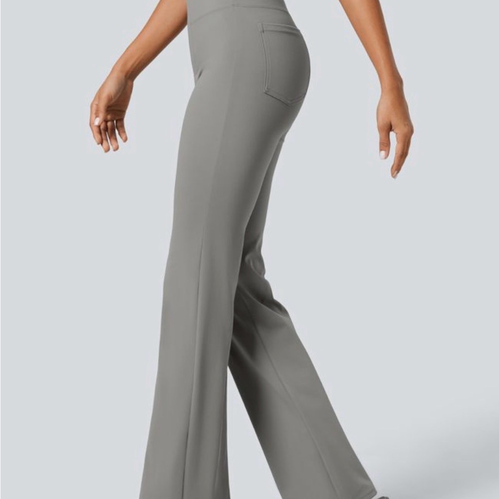 Halara Flex™ High Waisted Back Side Pocket Slight Flare Work Pants - Picture 3 of 9